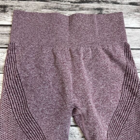 Unbranded Women's Butt Enhancing Workout Leggings M Med Medium Plum Purple Marl - Picture 4 of 11